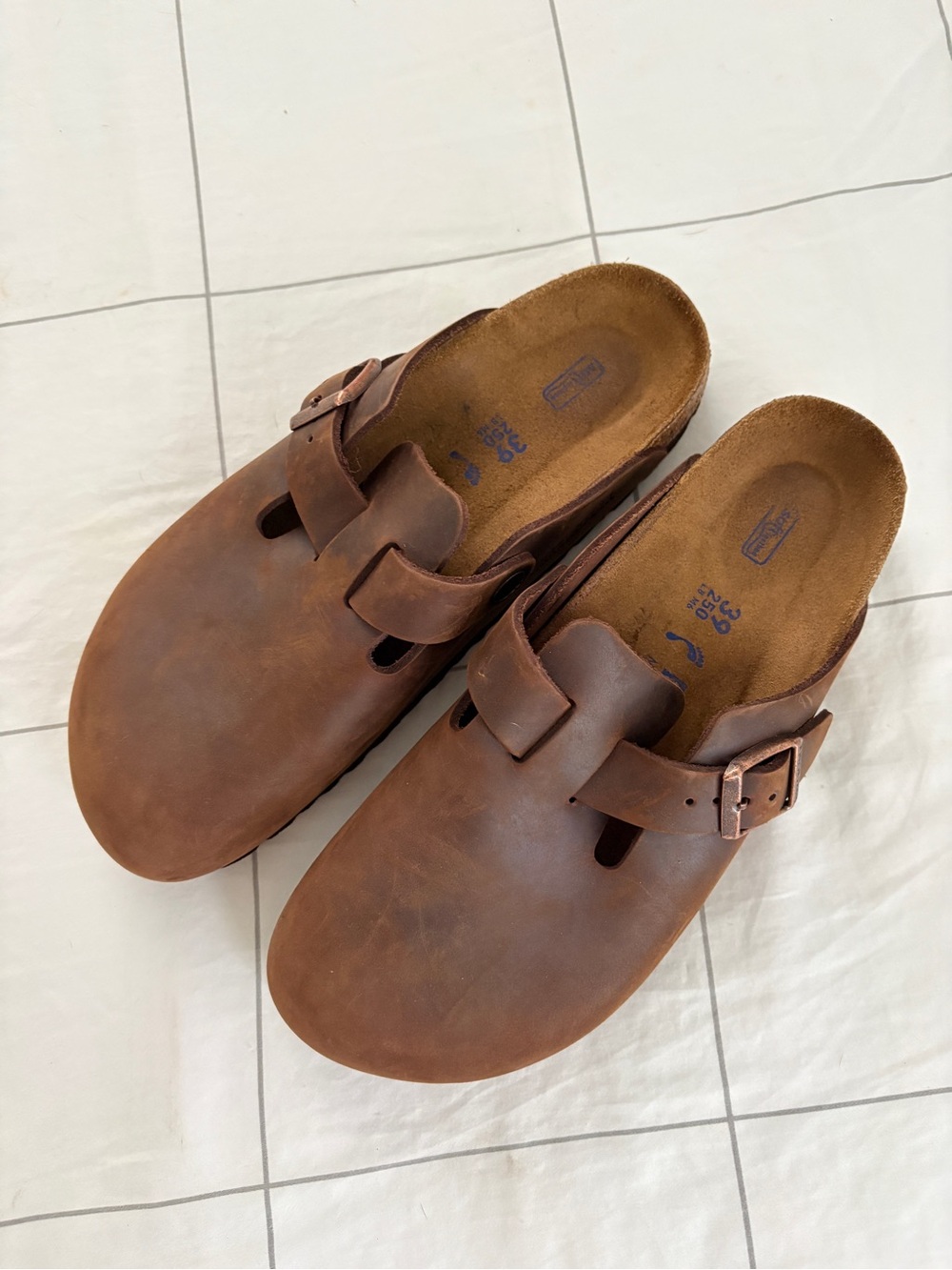 Birkenstock Like New Oiled Leather Boston Clog Habana